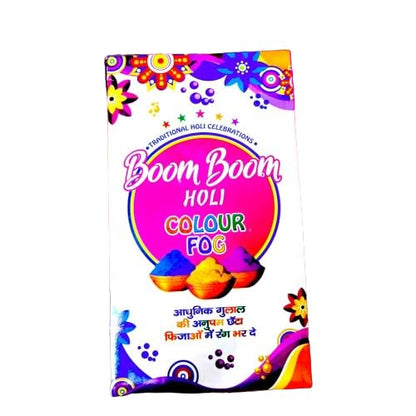 Boom Boom Holi Color Fog with Multicolor Herbal Powder with No Side effects and useful for Family