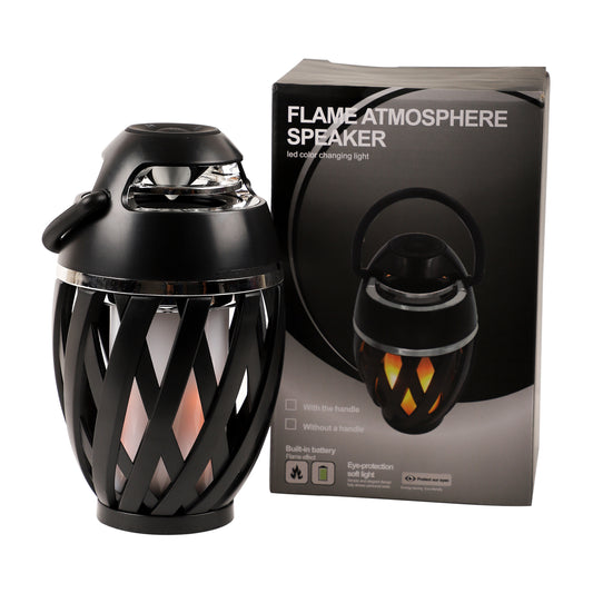 Flame Atmosphere Speaker(Wireless), Atmosphere Torch Bluetooth Speakers: Portable Outdoor Stereo Speaker featuring HD Audio and Enhanced Bass, accompanied by LED Warm Yellow Flickering Lights