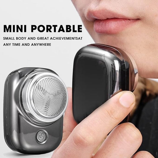 Compact Portable Electric Shaver: Wet/Dry, One-Button Operation for Men
