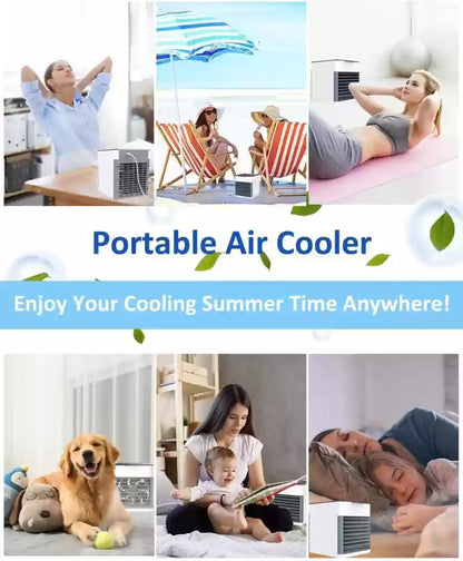 USB Desktop Mini Portable Air Conditioner Cooler with Humidifier Cooling Fan