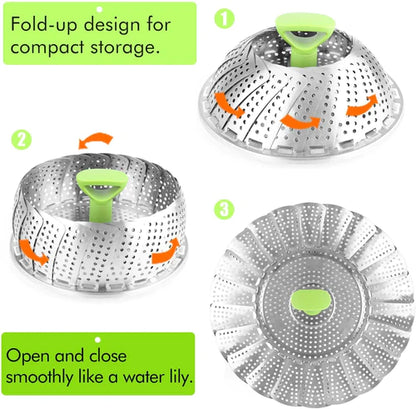 Stainless Steel Folding Steamer Basket