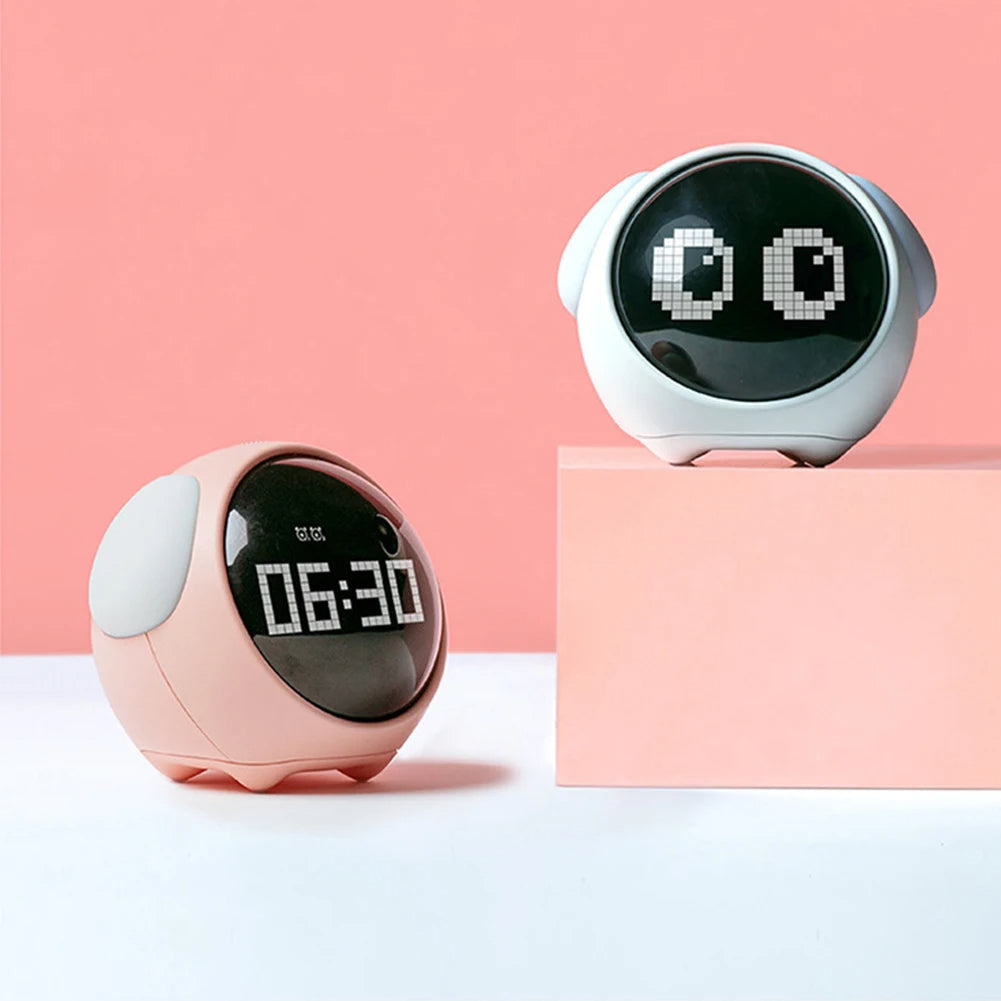 Digital Emoji Alarm Clock with Lamp