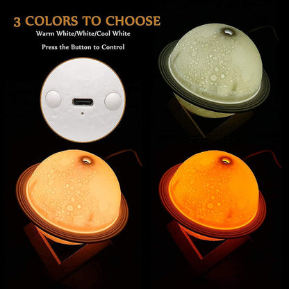 3D Moon Lamp Moonlight Humidifier with Color Changing Night Light(2 Spraying Modes)