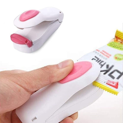 Portable mini sealing machine battery operated(Useful for Food Storage Vacuum Bag, Chip, Plastic, Snack Bags)