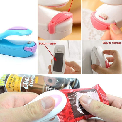 Portable mini sealing machine battery operated(Useful for Food Storage Vacuum Bag, Chip, Plastic, Snack Bags)