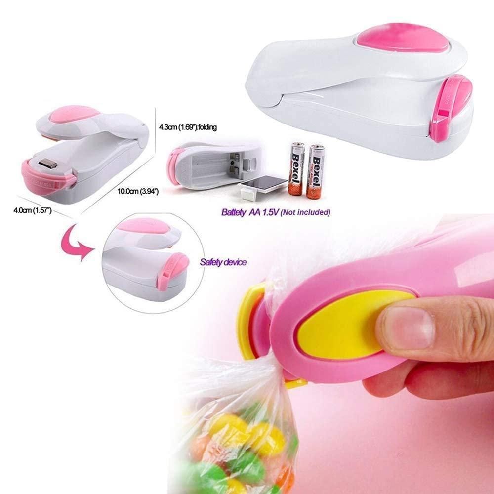 Portable mini sealing machine battery operated(Useful for Food Storage Vacuum Bag, Chip, Plastic, Snack Bags)