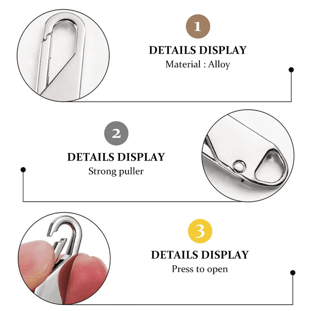 ZipMaster - Universal Detachable Zip Puller (Set of 12)